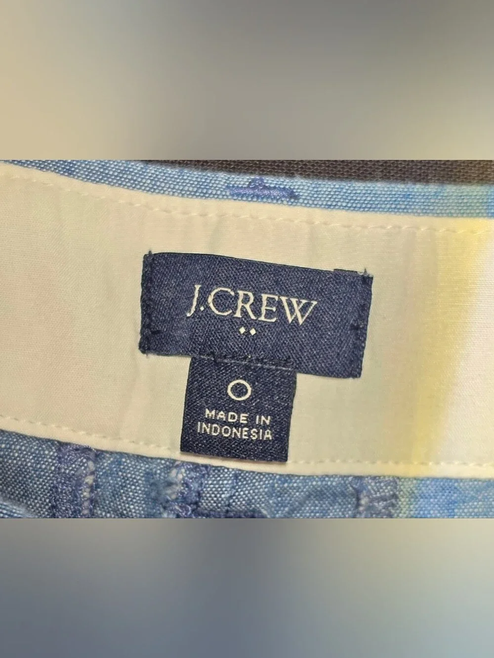 J. Crew Chambray-Style Flat-Front Shorts in Blue